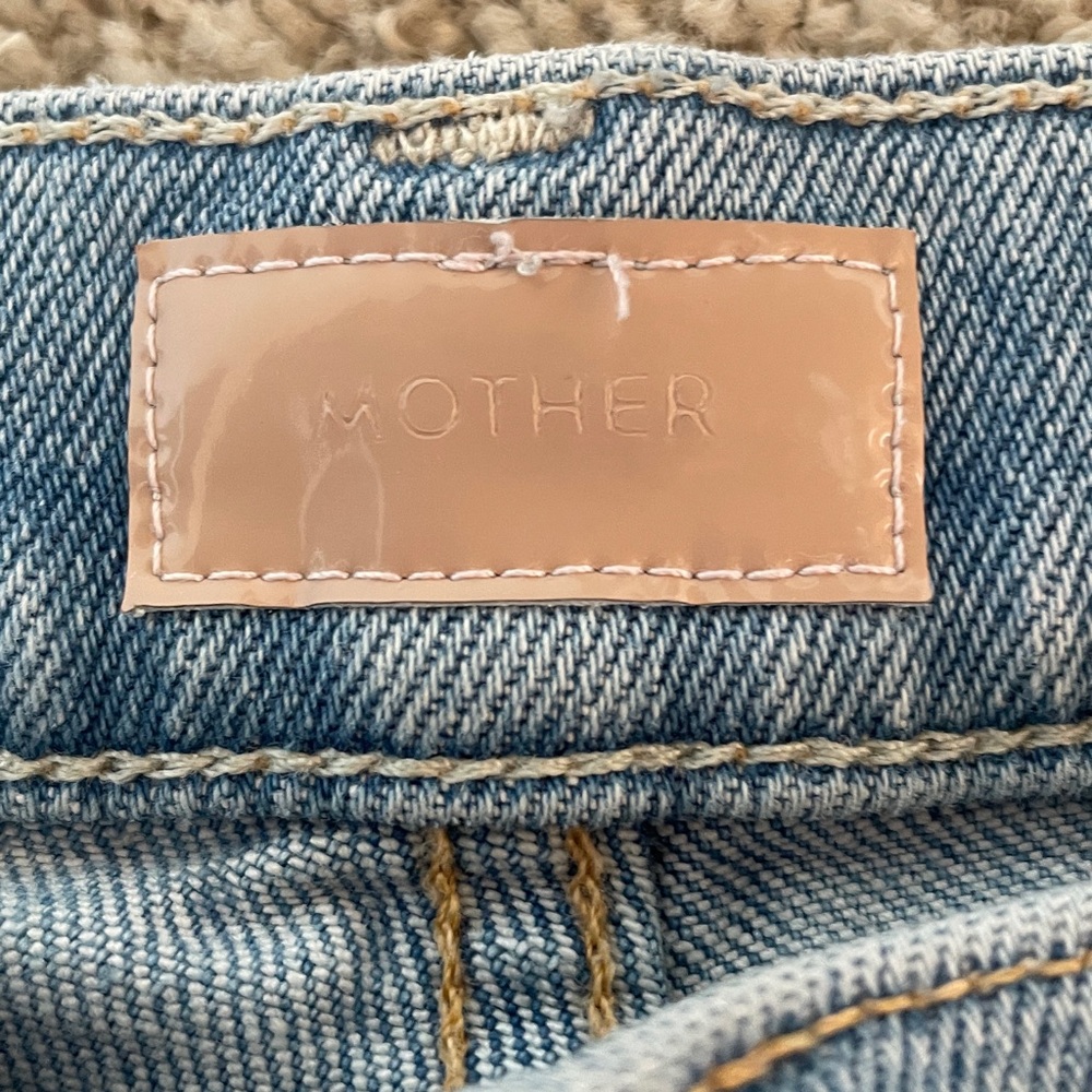 MOTHER Tomcat Ankle Fray in Kitty Corner Straight Leg light denim Jeans size 27 - Picture 4 of 14